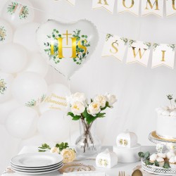 Balony komunijne IHS Pierwsza Komunia Święta 6 szt. 30 cm