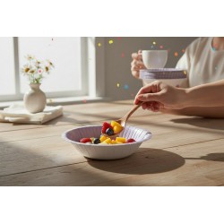 Miseczki papierowe głębokie fioletowe 18 cm 6 sztuk