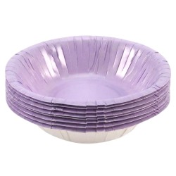 Miseczki papierowe głębokie fioletowe 18 cm 6 sztuk