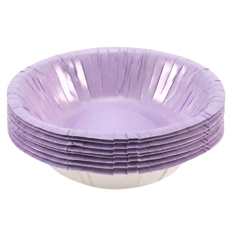 Miseczki papierowe głębokie fioletowe 18 cm 6 sztuk