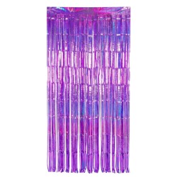 Kurtyna dekoracyjna fioletowa metaliczna 1x2 m