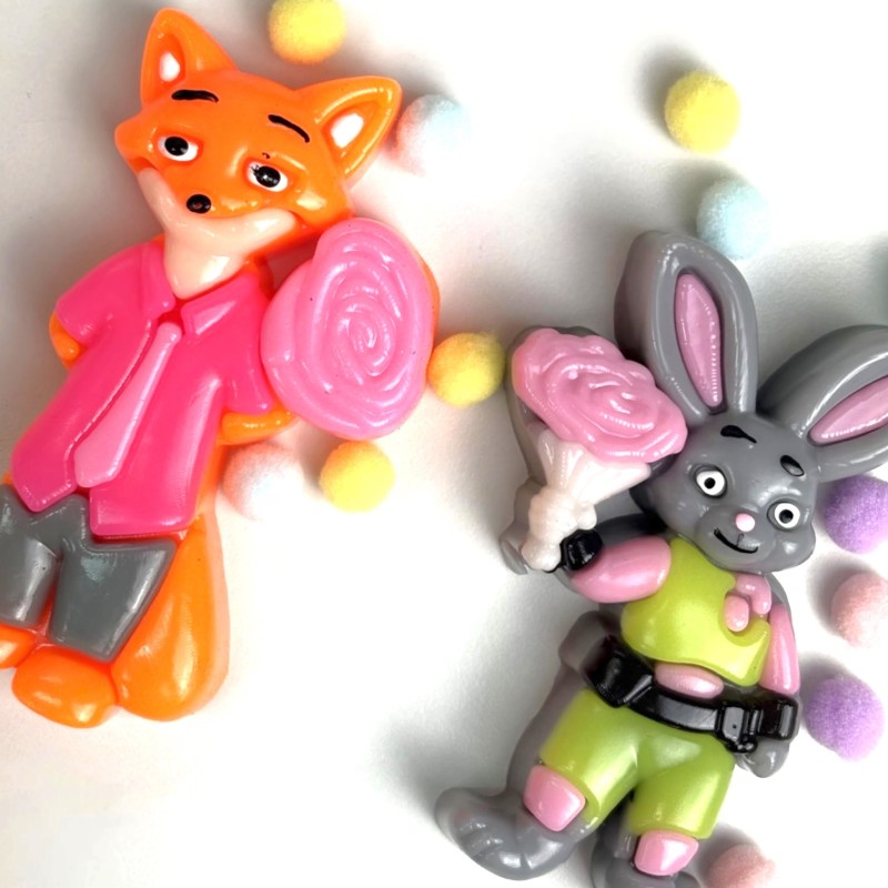 Gniotek antystresowy Nick lisek i Judy zajączek zestaw 2 sztuki