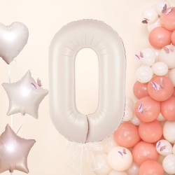 Balon foliowy cyfra boho kremowy 100 cm