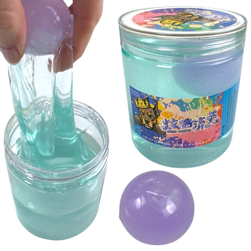 Slime uciekający w słoiku z kulką galaktyczną 1 szt.