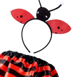 Strój biedronka dla dzieci 2 el. spódniczka satynowa z opaską