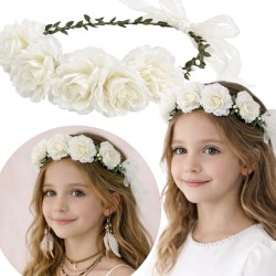 Wianek opaska na głowę Pani Wiosna Elf Wróżka polne kwiaty