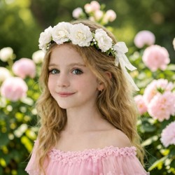 Wianek opaska na głowę Pani Wiosna Elf Wróżka polne kwiaty