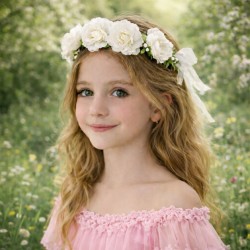 Wianek opaska na głowę Pani Wiosna Elf Wróżka polne kwiaty