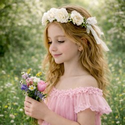 Wianek opaska na głowę Pani Wiosna Elf Wróżka polne kwiaty