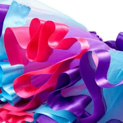 Zestaw tutu Pani Wiosna z wiankiem kwiatowym i kryształkami 3 el.