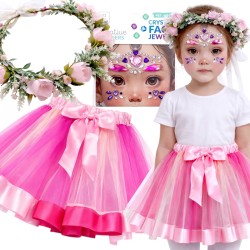 Różowy kwiecisty zestaw...