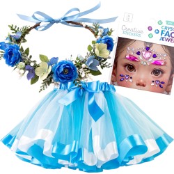 Różowy kwiecisty zestaw tutu Pani Wiosna 3 elementy