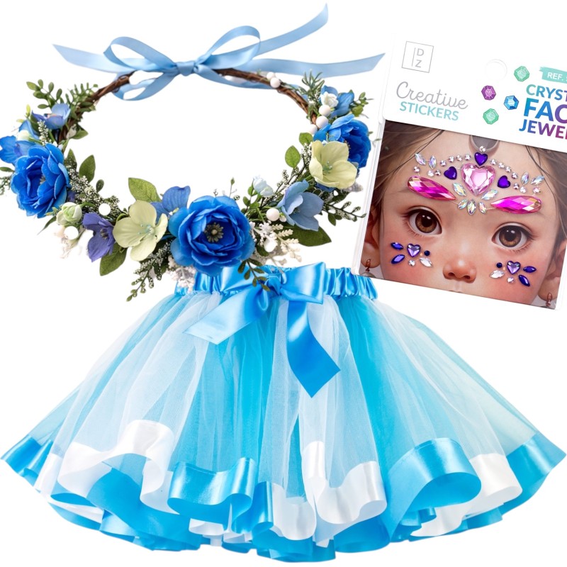 Różowy kwiecisty zestaw tutu Pani Wiosna 3 elementy