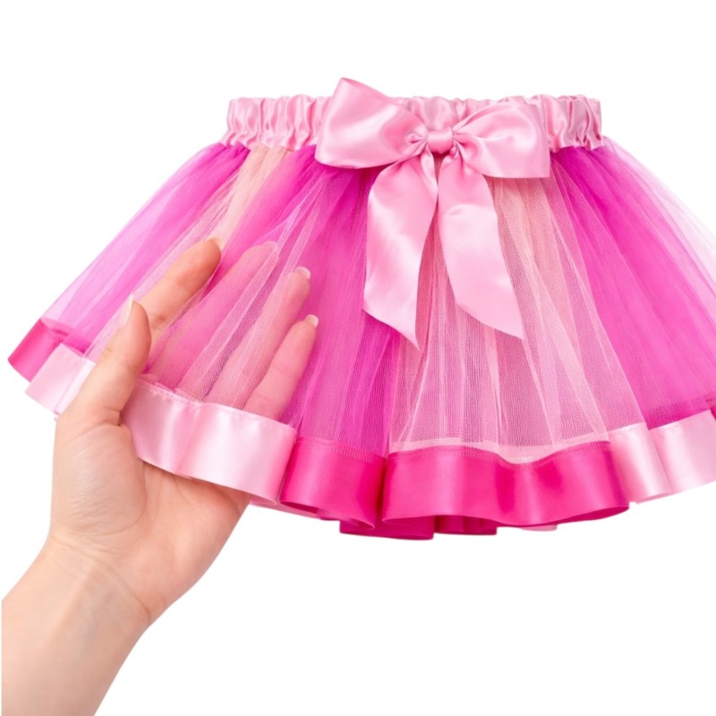 Różowy kwiecisty zestaw tutu z wiankiem i kryształkami Pani Wiosna 3 el.