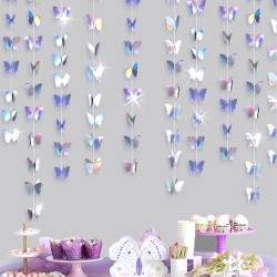 Girlanda holograficzne motyle 2 m dekoracja imprezowa 1 szt.