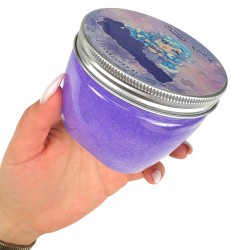 Slime Galaxy fioletowy brokatowy w słoiku masa sensoryczna 1 szt.