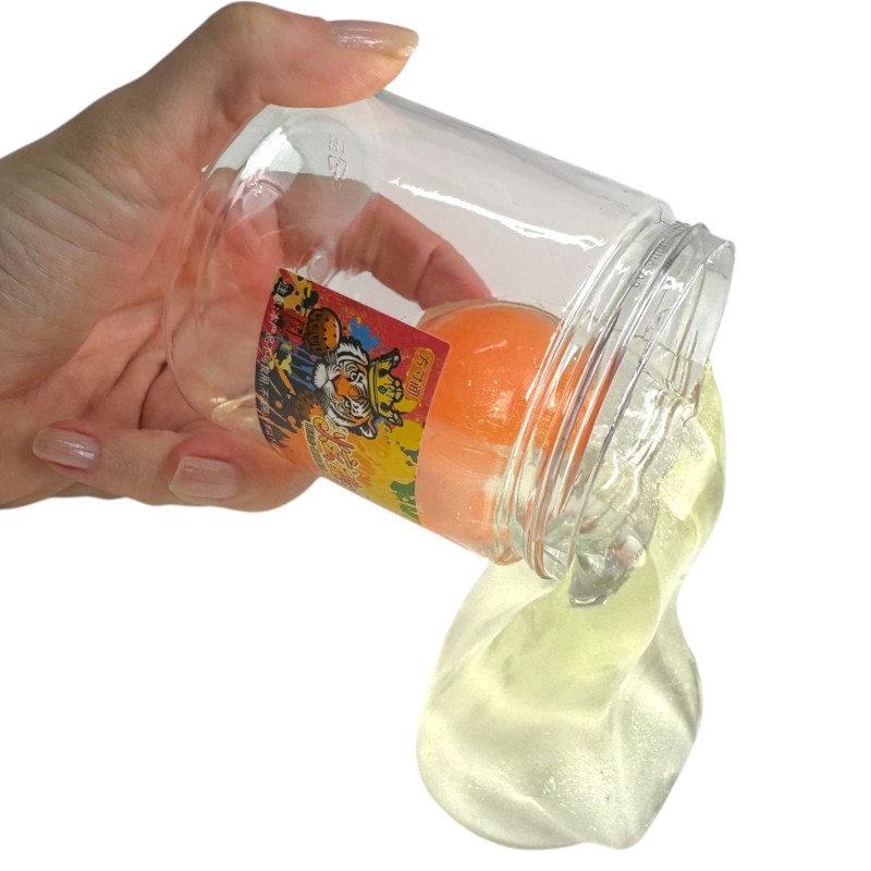 Slime transparentny w słoiku z kulką 1 szt. mega stretch