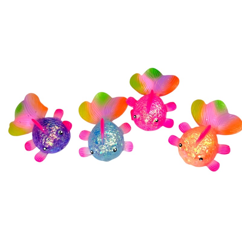 Gniotek ryba gel brokatowy slow rising 10 cm 1 sztuka