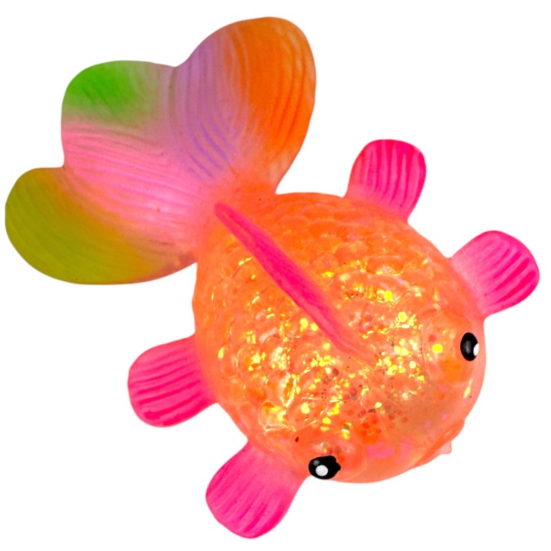 Gniotek ryba gel brokatowy slow rising 10 cm 1 sztuka