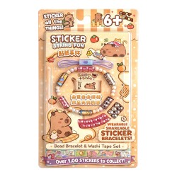 Kapibara Sticker Fun zestaw kreatywny bransoletki z naklejkami 140 szt.