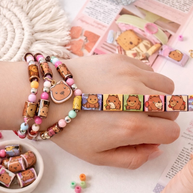 Kapibara Sticker Fun zestaw kreatywny bransoletki z naklejkami 140 szt.