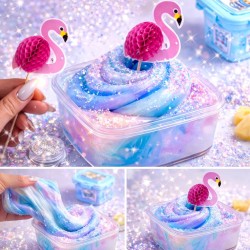 Zestaw sensoryczny slime pudding z miseczką, posypką i dekorami