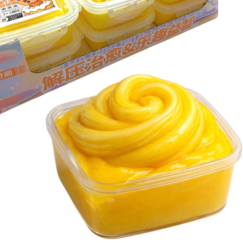 Zestaw sensoryczny slime pudding ananas z miseczką i dekorami