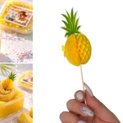 Zestaw sensoryczny slime pudding ananas z miseczką i dekorami