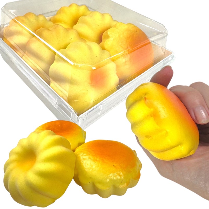 Gniotki Squishy maślane pachnące ciasteczka slow rising zestaw 6 szt.