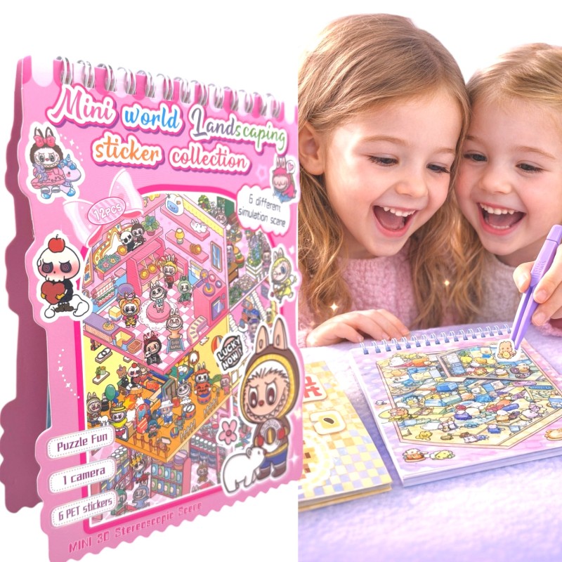 Zestaw kreatywny Domki – scenki z naklejkami mozaikowymi