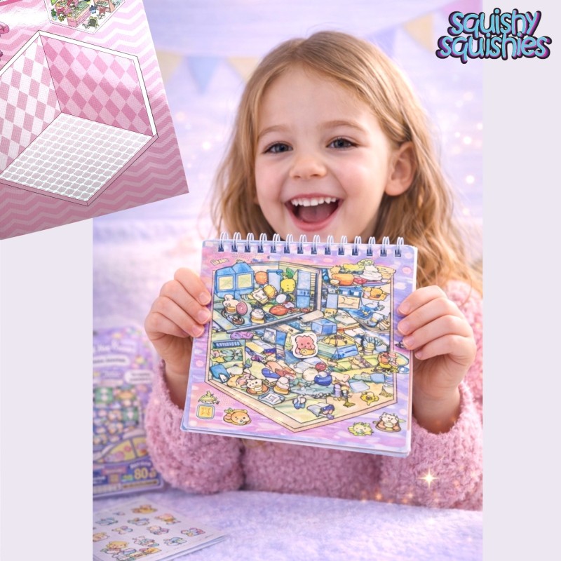 Zestaw kreatywny Domki – scenki z naklejkami mozaikowymi