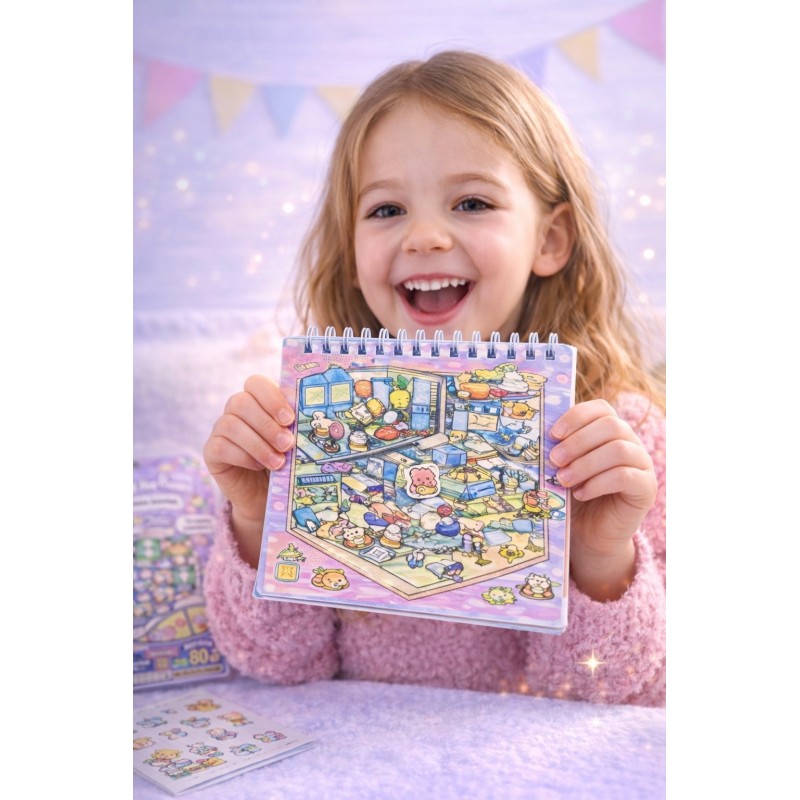 Zestaw kreatywny Domki – scenki z naklejkami mozaikowymi