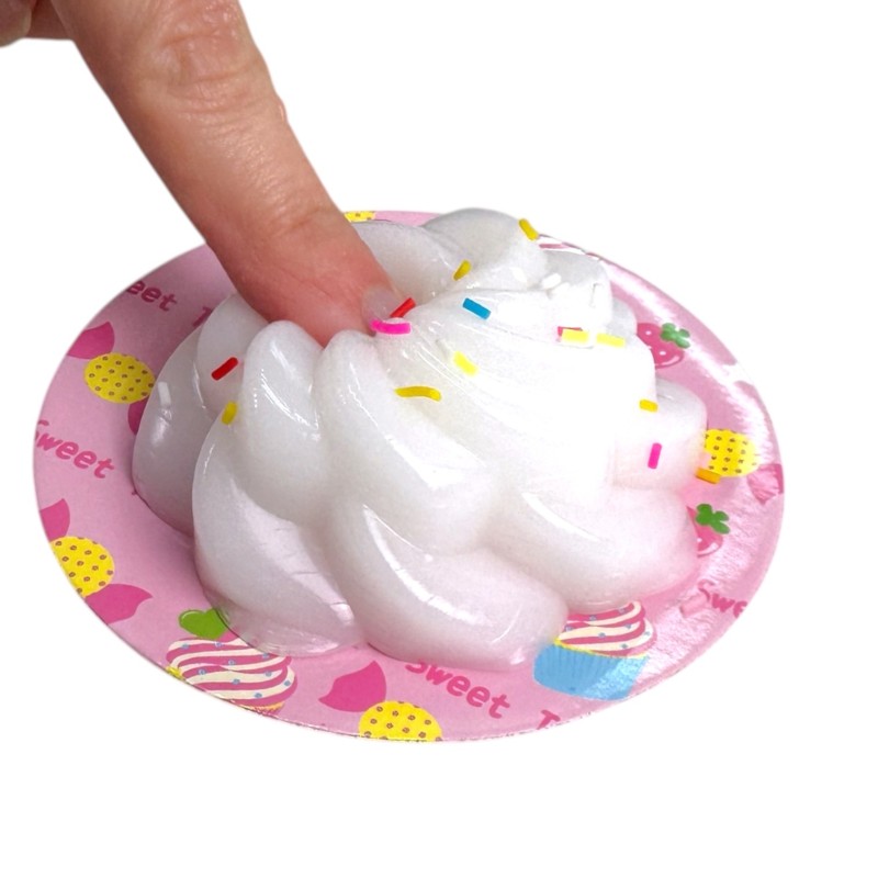 Masa plastyczna Boba Slime Bubble Tea malinowe 13 cm + gniotek mochi