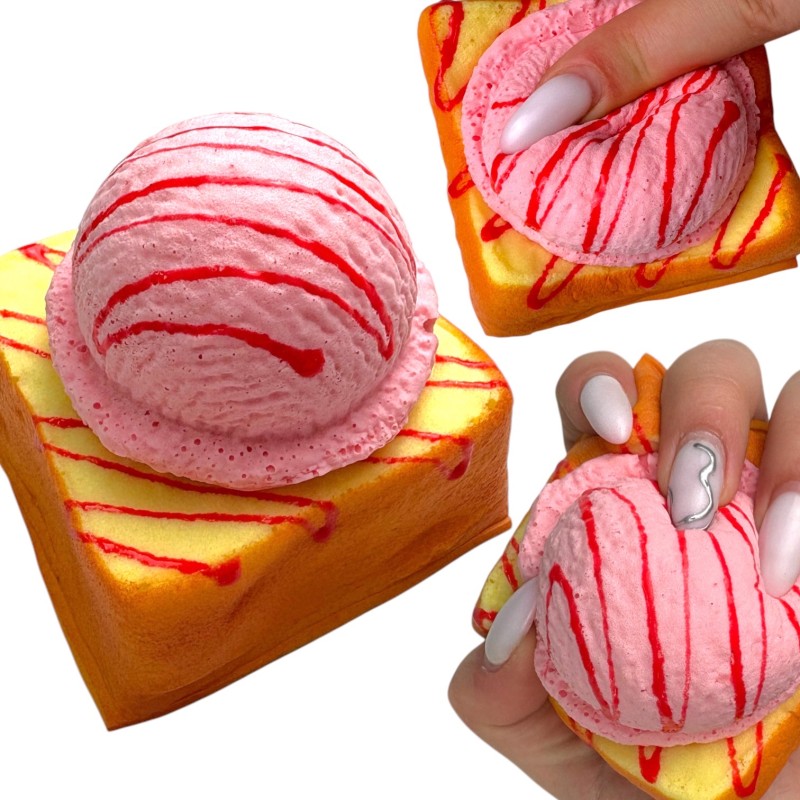 Squishy gniotek Slow Rising pachnące ciastko z lodami 7x7 cm