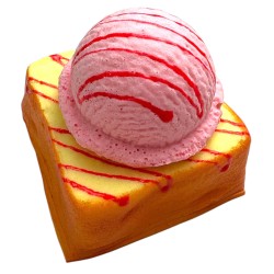 Squishy gniotek Slow Rising pachnące ciastko z lodami 7x7 cm
