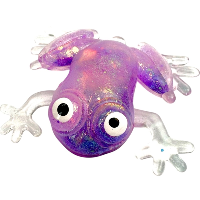 Gniotek żabka antystresowa z wodnym brokatem 1 szt.