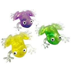 Gniotek żabka antystresowa z wodnym brokatem 1 szt.