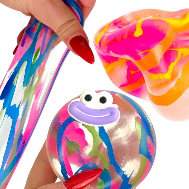 Gniotek antystresowy kulka buźka wolno odkształcająca się