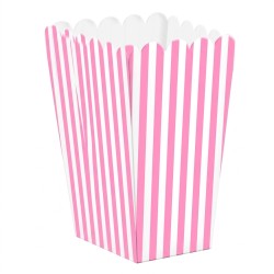 Pudełka na popcorn różowo...