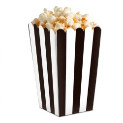 Pudełka na popcorn w paski...