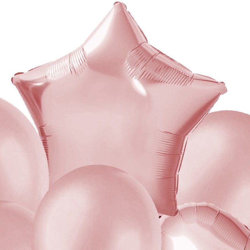 Bukiet balonów serce gwiazda 10 sztuk