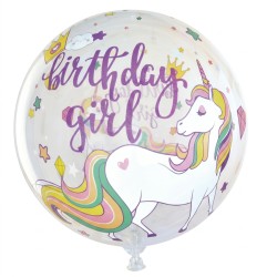 Balon bubble Birthday Girl...