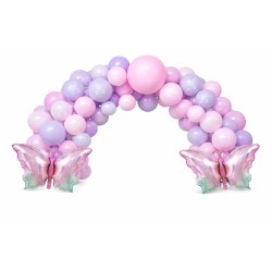 Zestaw balonów pastelowych Motylek GIRL Pastel Butterfly 48 el.