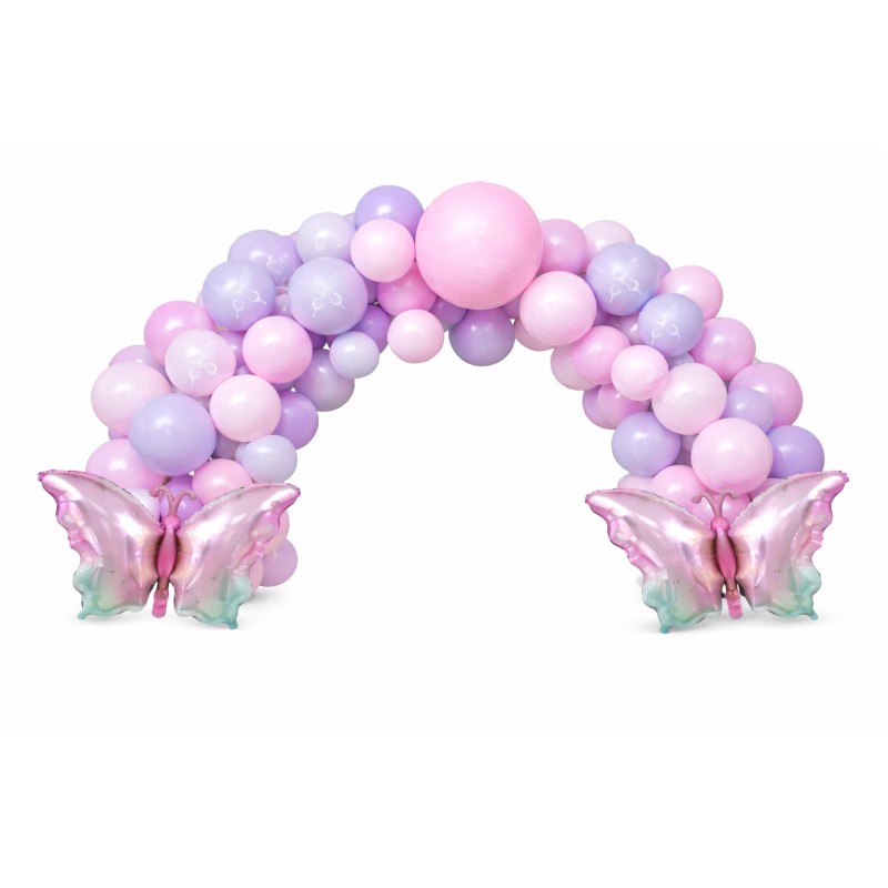 Zestaw balonów pastelowych Motylek GIRL Pastel Butterfly 48 el.