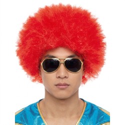 Peruka afro czerwona XXL
