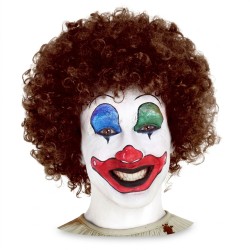 Peruka klauna afro brązowa...
