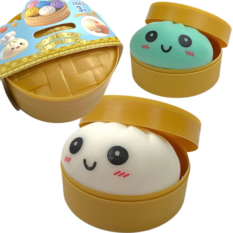 Zestaw gniotków Dumpling Pierożki z saszetką i brelokiem kapibara