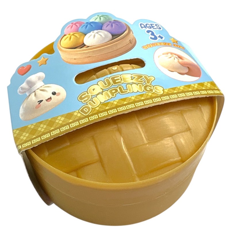 Gniotek antystresowy pierożek dumpling w pudełku 1 szt duży 10 cm