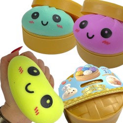Gniotek antystresowy pierożek dumpling w pudełku 1 szt duży 10 cm