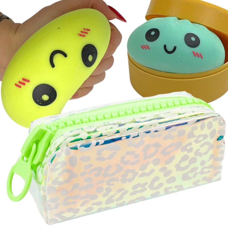 Zestaw gniotków Dumpling Pierożki z saszetką i brelokiem kapibara